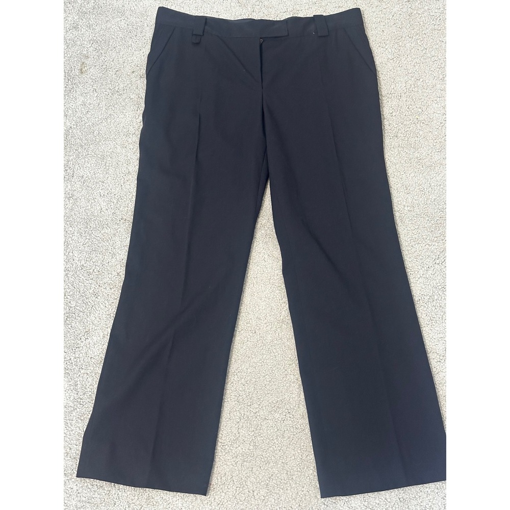 Stella McCartney Black 100% Wool Tailored Wide Leg Dress Pants IT 44 US 8